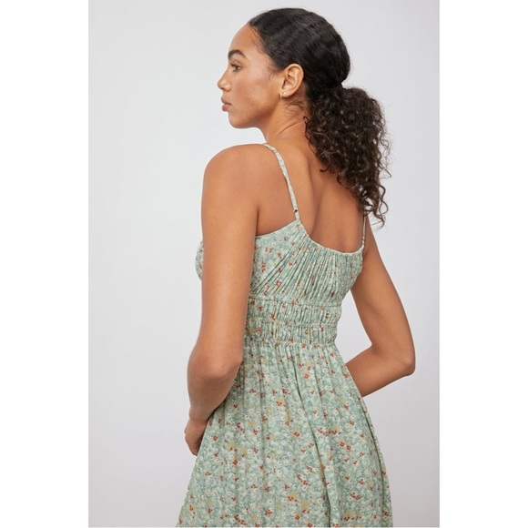 Rails Dainty Octavia Dress Green Summer Meadow Midi Dress Size XS NWT Sundress - Picture 3 of 14
